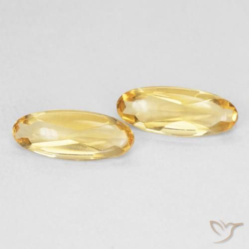 1.54 ctw Golden Citrine Stones, Natural Citrine in Oval Buff-Top Shape for Sale