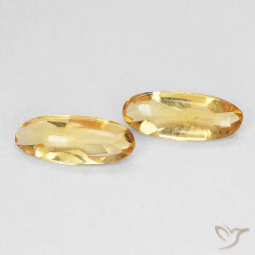 1.32 ctw Golden Citrine Stones, Natural Citrine in Oval Buff-Top Shape for Sale