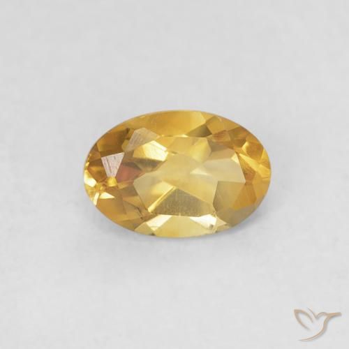 0.44ct Natural Golden Citrine, Oval, VVS-VS