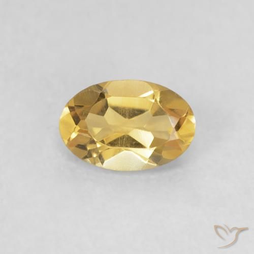 0.44ct Natural Golden Citrine, Oval, VVS-VS