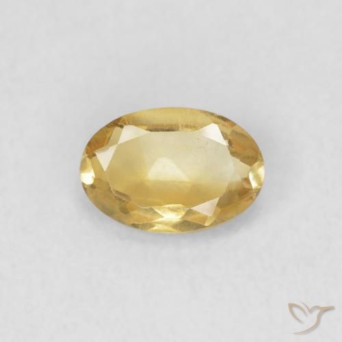 0.38ct Natural Golden Citrine, Oval, VVS-VS