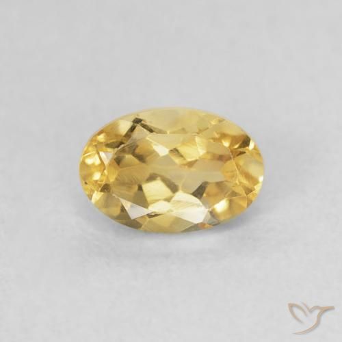 0.51ct Natural Golden Citrine, Oval, VVS-VS