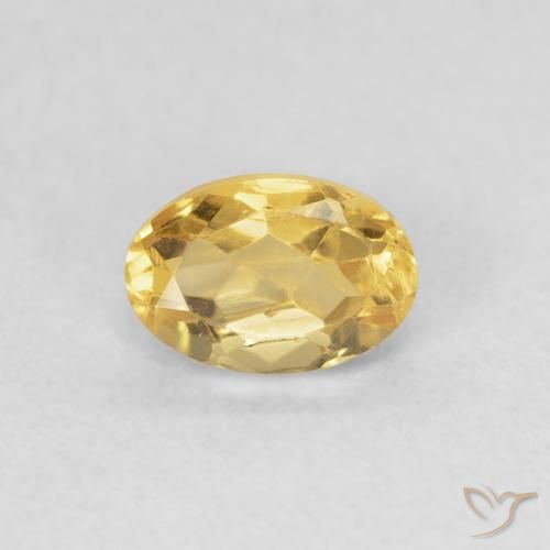 0.51ct Natural Golden Citrine, Oval, VVS-VS