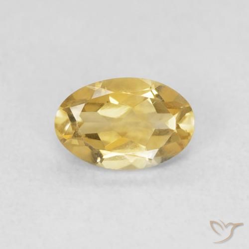 0.46ct Natural Golden Citrine, Oval, VVS-VS