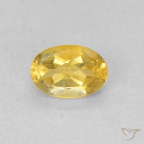 0.43ct Natural Medium Golden Citrine, Oval, VVS-VS