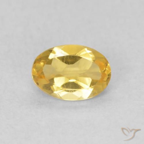 0.43ct Natural Medium Golden Citrine, Oval, VVS-VS