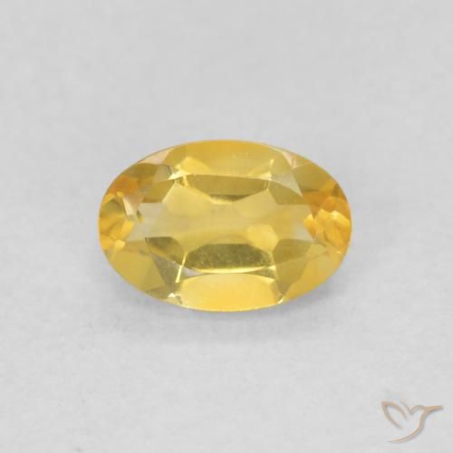 0.42ct Natural Medium Golden Citrine, Oval, VVS-VS