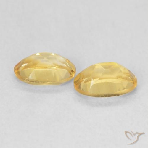 Citrine Gemstones in 6.1 x 4.2 mm Size for Sale, Citrine Stones in Medium Gold Color