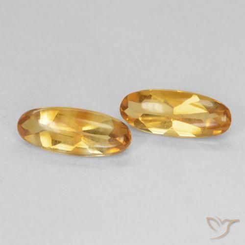 1.68 ctw Golden Citrine Stones, Natural Citrine in Oval Buff-Top Shape for Sale