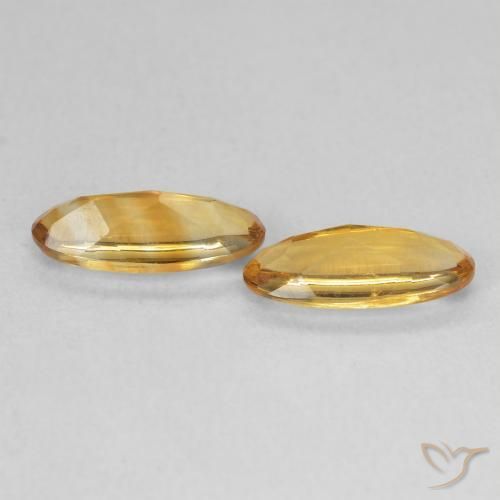 Citrine Gemstones in 10.1 x 4.2 mm Size for Sale, Citrine Stones in Medium Light-Golden Color