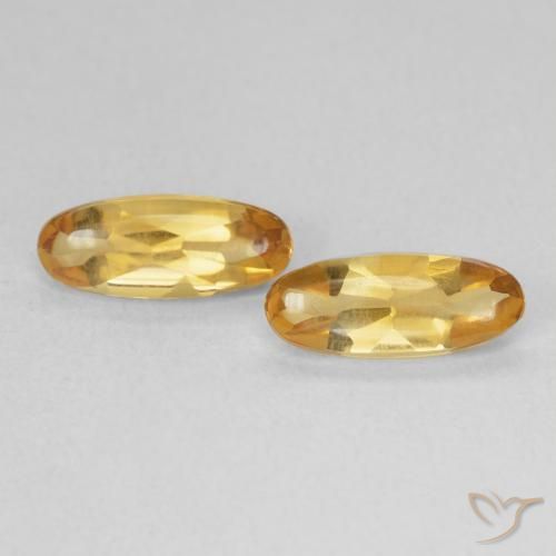 1.74ctw Natural Medium Light-Golden Citrine, Oval, Transparent