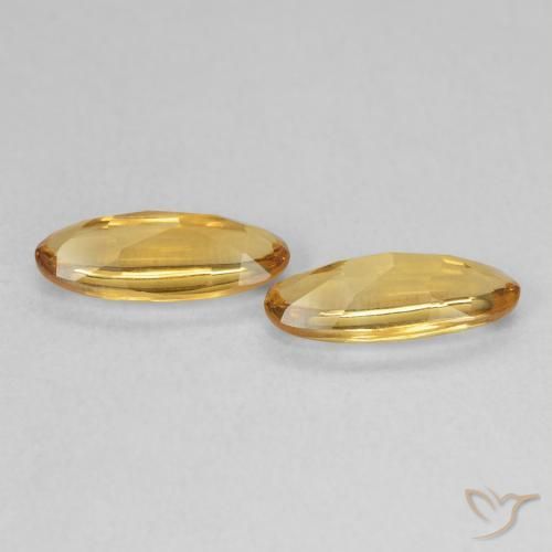 Citrine Gemstones in 10.2 x 4.2 mm Size for Sale, Citrine Stones in Medium Light-Golden Color