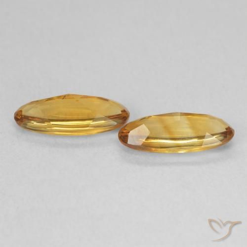 Citrine Gemstones in 10.2 x 4.1 mm Size for Sale, Citrine Stones in Medium Light-Golden Color