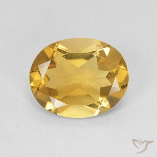 3.19ct Natural Deep Gold Citrine, Oval, VVS-VS