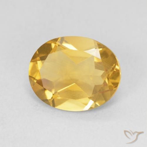 3.19 ct Golden Citrine Stone, Natural Citrine in Oval Facet Shape for Sale