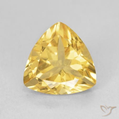 2.36ct Natural Golden Citrine, Trillion, VVS-VS