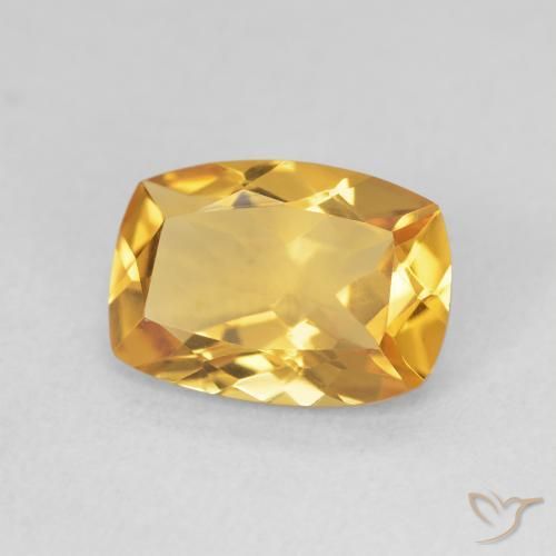 2.53 ct Golden Citrine Stone, Natural Citrine in Cushion-Cut Shape for Sale