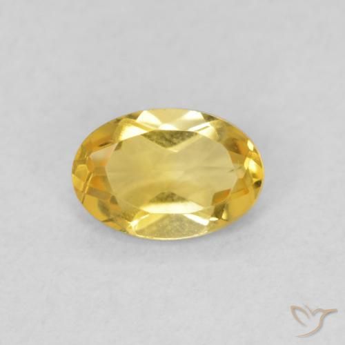 0.40ct Natural Golden Orange Citrine, Oval, VVS-VS