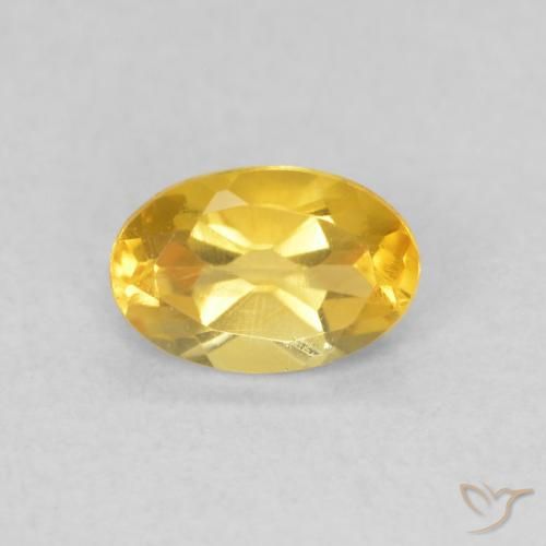 0.43ct Natural Golden Orange Citrine, Oval, VVS-VS