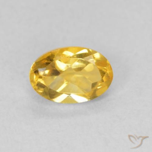 0.49ct Natural Golden Citrine, Oval, VVS