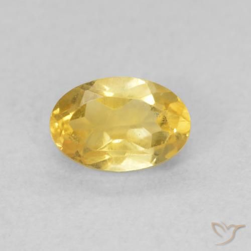 0.52ct Natural Golden Orange Citrine, Oval, VVS