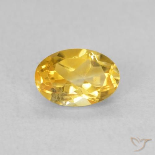 0.47ct Natural Golden Citrine, Oval, VVS-VS
