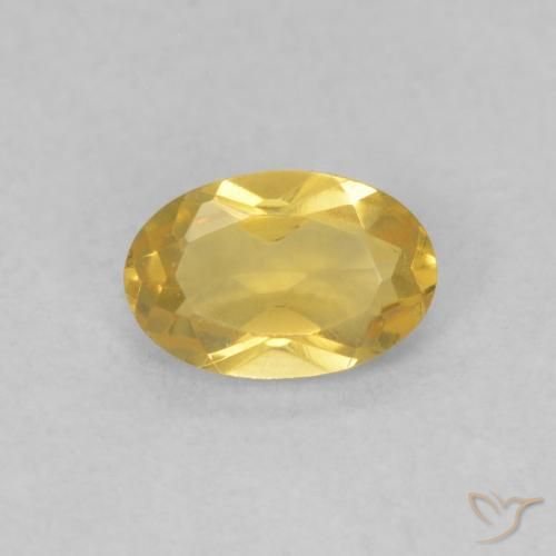 0.43ct Natural Medium Golden Citrine, Oval, VVS-VS