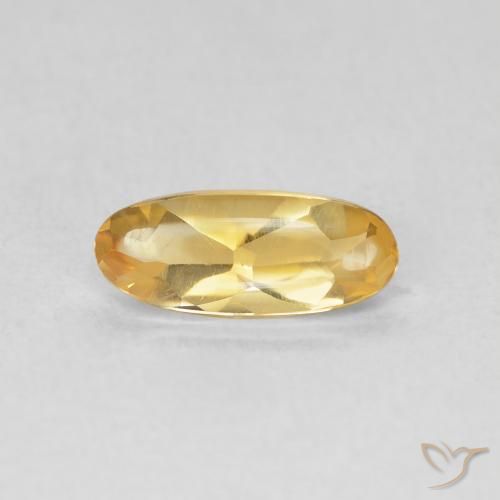 0.85ct Natural Deep Golden Orange Citrine, Oval, Transparent