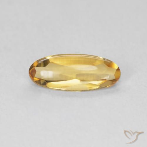 0.79ct Natural Medium Light-Golden Citrine, Oval, Transparent