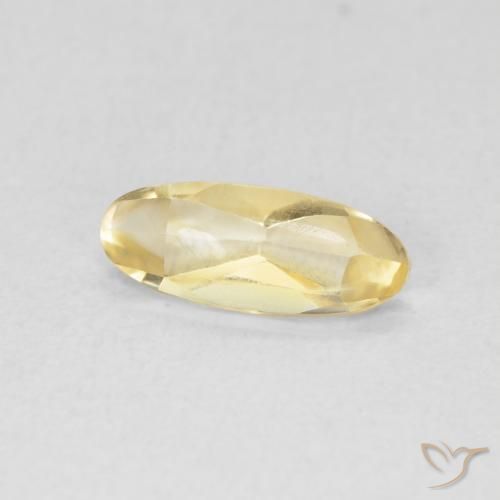 0.77 ct Golden Citrine Stone, Natural Citrine in Oval Buff-Top Shape for Sale
