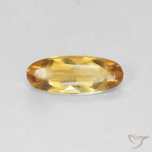 0.78ct Natural Medium Light-Golden Citrine, Oval, Transparent, Photo A