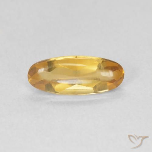 0.87ct Natural Medium Light-Golden Citrine, Oval, Transparent