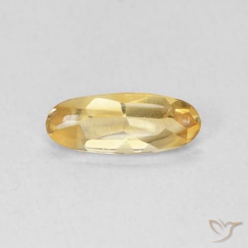0.80ct Natural Medium Gold Citrine, Oval, Transparent