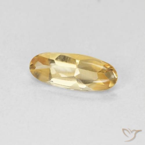 0.80 ct Golden Citrine Stone, Natural Citrine in Oval Buff-Top Shape for Sale