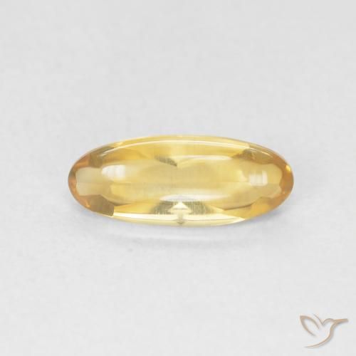0.86ct Natural Medium Gold Citrine, Oval, Transparent