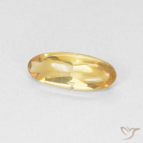 0.86 ct Golden Citrine Stone, Natural Citrine in Oval Buff-Top Shape for Sale