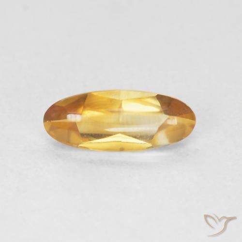 0.90ct Natural Golden Orange Citrine, Oval, Transparent