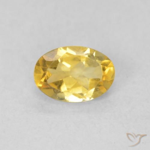 0.45ct Natural Medium Golden Citrine, Oval, VVS-VS