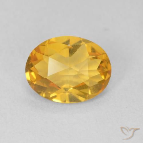 1.57ct Natural Dark Golden Citrine, Oval, VVS-VS