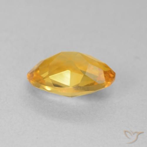 Citrine Gemstone in 9 x 7 mm (calibrated) Size for Sale, Citrine Stone in Dark Golden Color