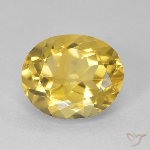 4.62ct Natural Medium Golden Citrine, Oval, VVS-VS