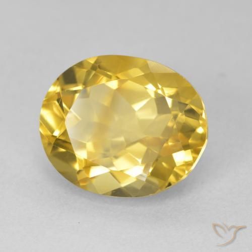 4.62 ct Golden Citrine Stone, Natural Citrine in Oval Facet Shape for Sale