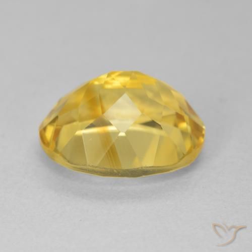 Citrine Gemstone in 10.9 x 9.8 mm Size for Sale, Citrine Stone in Medium Golden Color