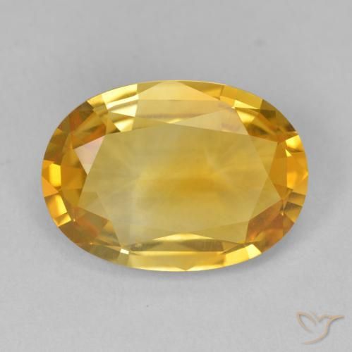 5.76ct Natural Dark Golden Citrine, Oval, VVS