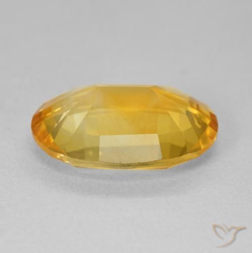 Citrine Gemstone in 15 x 10.8 mm Size for Sale, Citrine Stone in Dark Golden Color