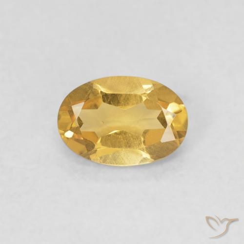0.38ct Natural Gold Citrine, Oval, VVS-VS