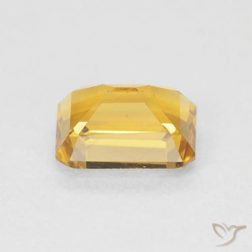 Citrine Gemstone in 8 x 6 mm (calibrated) Size for Sale, Citrine Stone in Medium Light Orange-Gold Color