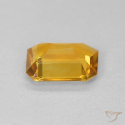 Citrine Gemstone in 8 x 6 mm (calibrated) Size for Sale, Citrine Stone in Medium Light Orange-Gold Color