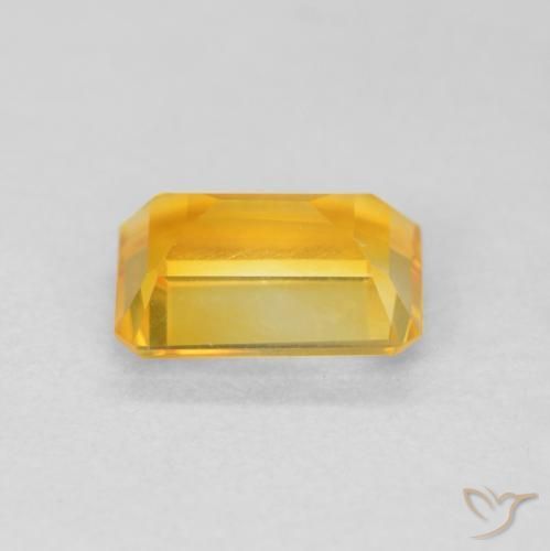 Citrine Gemstone in 7.7 x 5.7 mm Size for Sale, Citrine Stone in Medium Light Orange-Gold Color