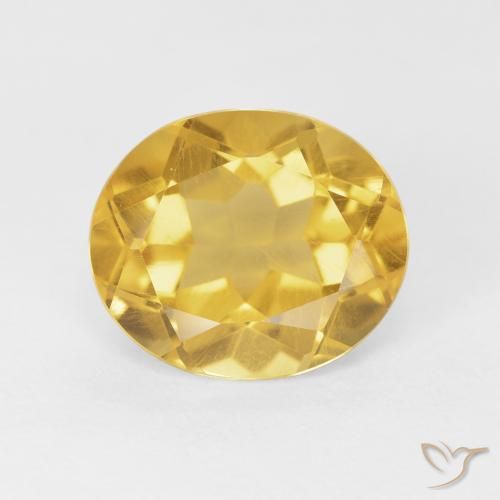 4.37ct Natural Golden Orange Citrine, Oval, VVS-VS